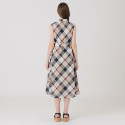 クレストブリッジチェックカラミクロスシャツドレス