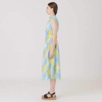 クレストブリッジチェックカラミクロスシャツドレス