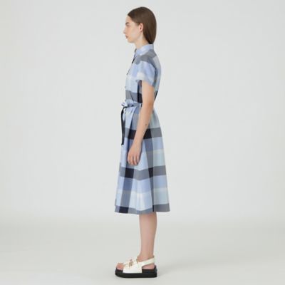 クレストブリッジチェックライトクロッシングツイルシャツドレス（５５Ｊ４３３６２＿＿）