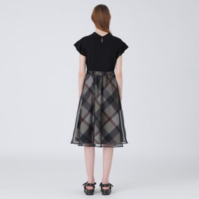 【美人百花コラボ】クレストブリッジチェックソフティーボイルニットコンビドレス（５５Ｊ４５１９９＿＿）