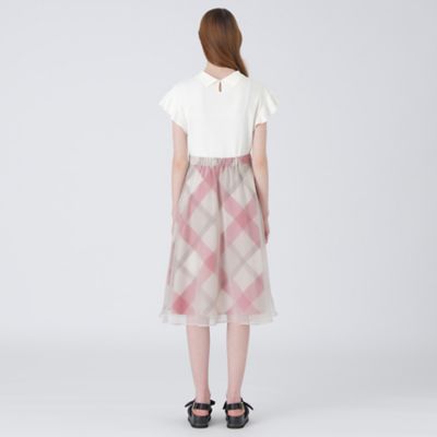 【美人百花コラボ】クレストブリッジチェックソフティーボイルニットコンビドレス（５５Ｊ４５１９９＿＿）