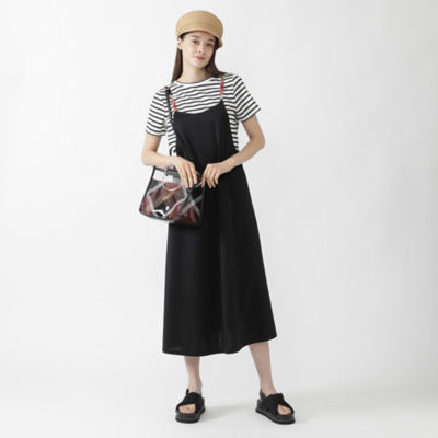 ハイカウントシルケットポンチセットアップエプロンドレス  