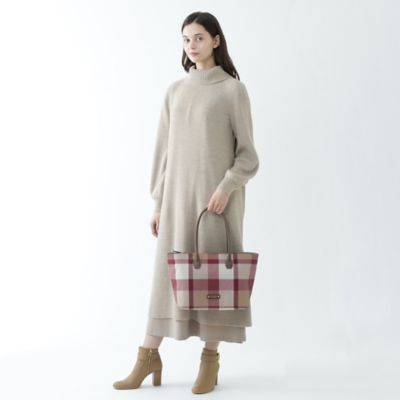 注目の商品 三越伊勢丹 公式 Blue Label Crestbridge Women ブルーレーベル クレストブリッジ ソフトコンフォートニット セットアップカットソーワンピース ベージュ かいこみ