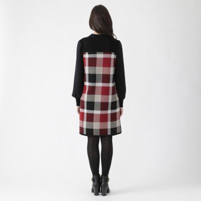 美人百花コラボ】クレストブリッジチェックジャカードニットワンピース 