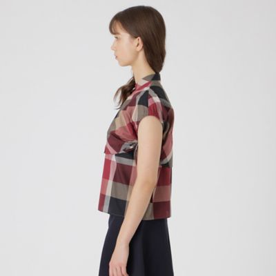 【新品】ブルーレーベル クレストブリッジチェッククールドライブラウス 接触冷感】【吸水速乾】クレストブリッジチェッククールドライ