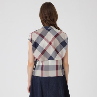 【新品】ブルーレーベル クレストブリッジチェッククールドライブラウス 接触冷感】【吸水速乾】クレストブリッジチェッククールドライブラウス