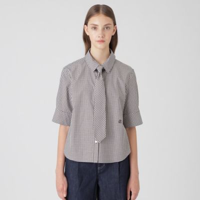 Burberry BLUE LABEL ノースリーブ シフォン リボン 紐 Burberry BLUE LABEL ノースリーブ シフォン リボン 紐