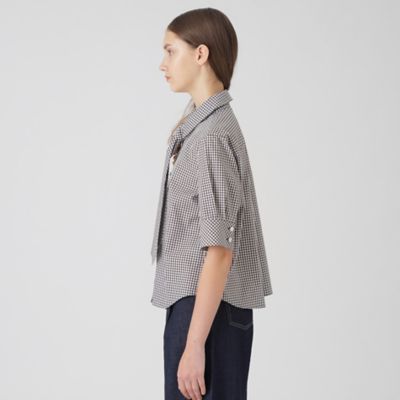 美品 ブルーレーベル クレストブリッジ チェック レース プリント ブラウス BLUE LABEL / BLACK LABEL CRESTBRIDGE｜【一部店舗限定
