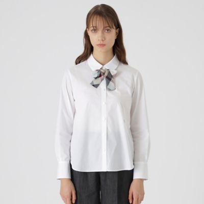 状態良＊ブルーレーベルクレストブリッジ　チェック　フリル　ブラウス　レッド　M クレストブリッジチェックコットンリネンフリルブラウス