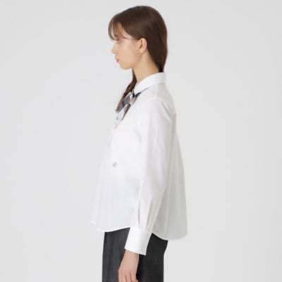 ソリッドブロードリボンタイ付きシャツ（55M05618＿＿