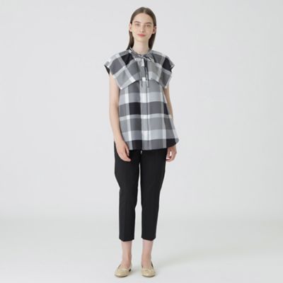 クレストブリッジチェックライトクロッシングツイルケープブラウス（５５Ｍ０９５１０＿＿）