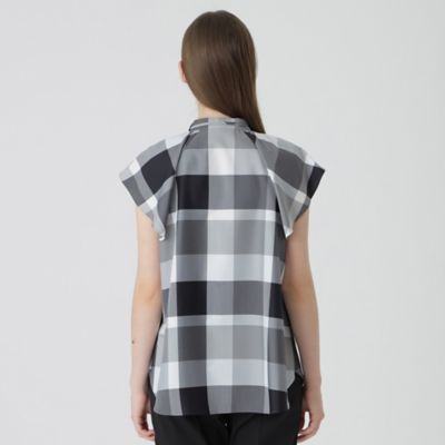 クレストブリッジチェックライトクロッシングツイルケープブラウス（５５Ｍ０９５１０＿＿）