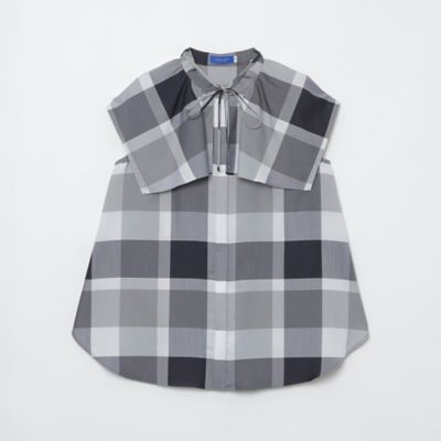 クレストブリッジチェックライトクロッシングツイルケープブラウス（５５Ｍ０９５１０＿＿）