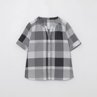 ブルーレーベルクレストブリッジ　ブラウス WEB限定】クレストブリッジチェックライトクロッシングツイル
