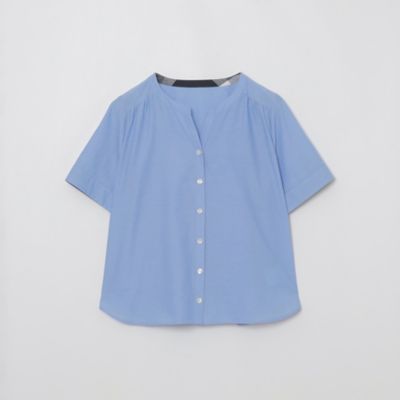 BLUE LABEL CRESTBRIDGE ライトトロクリアブラウス　38 ドライクリアシャンブレースキッパーブラウス