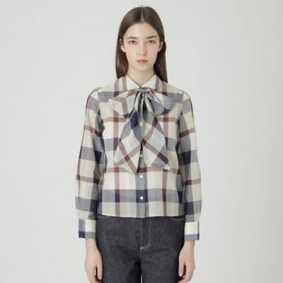 ≪１０％ＯＦＦ対象外≫【一部店舗限定】クレストブリッジチェックシアーポプリンブラウス（５５Ｍ１５５６４＿＿）