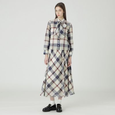 ≪１０％ＯＦＦ対象外≫【一部店舗限定】クレストブリッジチェックシアーポプリンブラウス（５５Ｍ１５５６４＿＿）