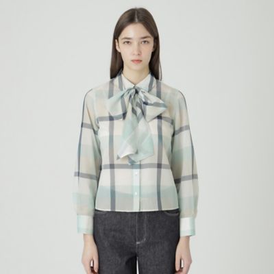 ≪１０％ＯＦＦ対象外≫【一部店舗限定】クレストブリッジチェックシアーポプリンブラウス（５５Ｍ１５５６４＿＿）