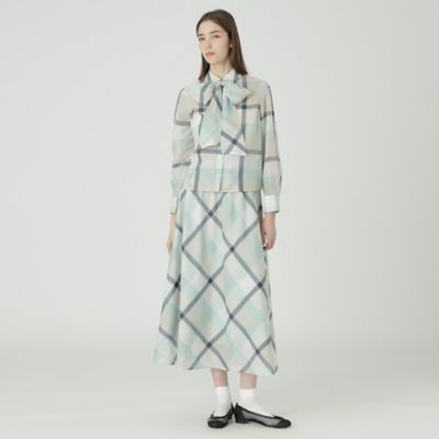≪１０％ＯＦＦ対象外≫【一部店舗限定】クレストブリッジチェックシアーポプリンブラウス（５５Ｍ１５５６４＿＿）