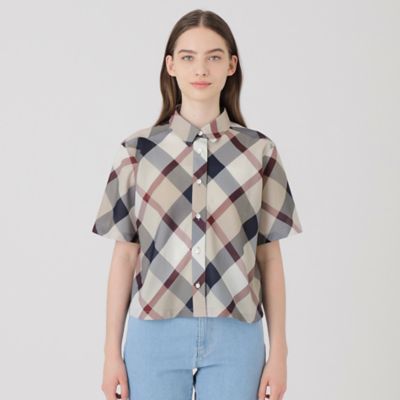 BLUE LABEL CRESTBRIDGE (Women)/ブルーレーベル・クレストブリッジ クレストブリッジチェックカラミクロスシャツ(55M17665__)
