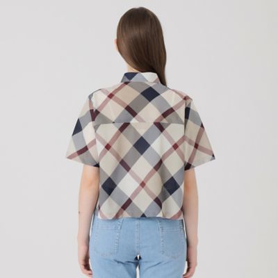 クレストブリッジチェックカラミクロスシャツ