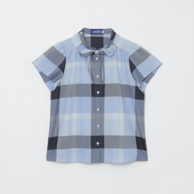 クレストブリッジチェックライトクロッシングツイルブラウス（５５Ｍ２２３３５＿＿）