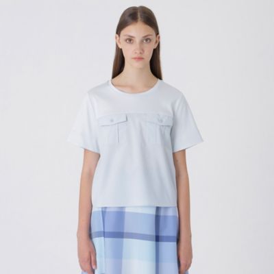 BLUE LABEL CRESTBRIDGE (Women)/ブルーレーベル・クレストブリッジ タイプライターカットコンビブラウス(55M22612__) アオ20L トップス【三越伊勢丹/公式】