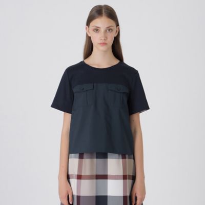 BLUE LABEL CRESTBRIDGE (Women)/ブルーレーベル・クレストブリッジ タイプライターカットコンビブラウス(55M22612__) アオ29L トップス【三越伊勢丹/公式】