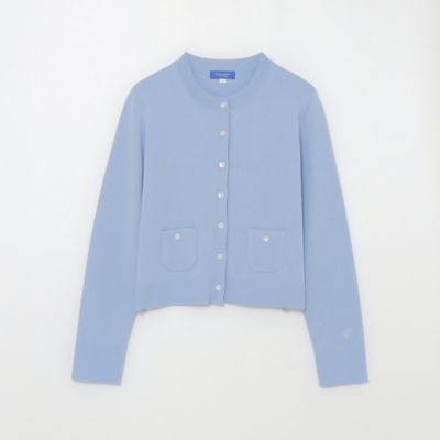 コットンポリエステルスムースニットカーディガン（５５Ｎ０２５１１＿＿）