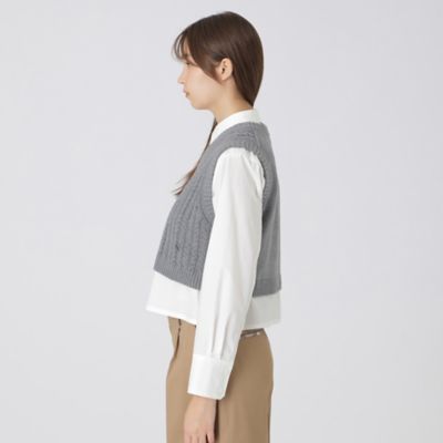 BLUE LABEL CRESTBRIDGEモコモコベスト BLUE LABEL CRESTBRIDGE - 美品 BLUE LABEL CRESTBRIDGE ブルー