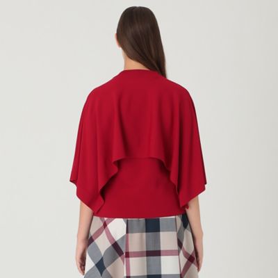 ドライレーヨンストレッチケープ付きニット