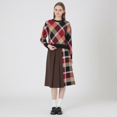 【最終価格】美品ブルーレーベルクレストブリッジ 裏毛プルオーバー ノバチェック クレストブリッジチェックウーリージャカードプルオーバー