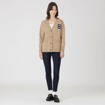 プレーンジャカードニットカーディガン（55N09641＿＿