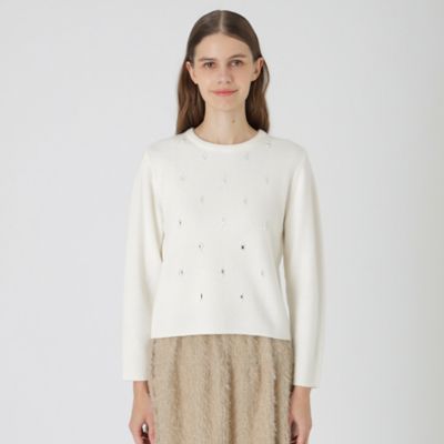 ファインラムズウールビジューニット（55N10440＿＿） | BLUE