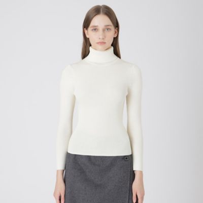 ＜BLUE LABEL CRESTBRIDGE (Women)＞【ウォッシャブル】ウォッシャブルウールタートルネックプルオーバー（５５Ｎ１１６４７＿＿）