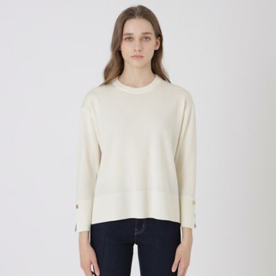 ＜BLUE LABEL CRESTBRIDGE (Women)＞【ウォッシャブル】ウォッシャブルウールオーバーニットプルオーバー（５５Ｎ１３６４７＿＿）