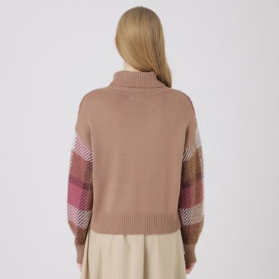 ヘアリークレストブリッジチェックジャカードタートルネック（５５Ｎ１４８０９＿＿）