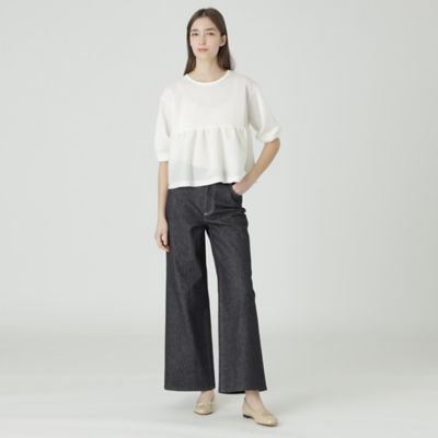 ma_sa　スラックス&ペプラムニット ペプラム裾ニットドッキングトップス(ニット)｜トップス｜emmi（エミ