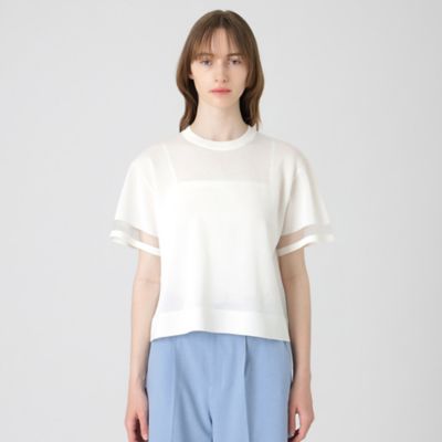 ＜BLUE LABEL CRESTBRIDGE (Women)＞ドライレーヨンニットプルオーバー（５５Ｎ１９６６７＿＿）
