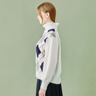 【ＷＥＢ限定】フロントアーガイルニット（５５Ｎ２０２１８＿＿）
