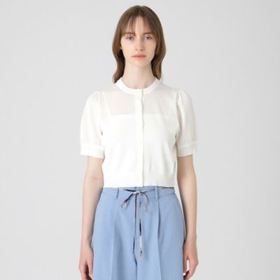 ＜BLUE LABEL CRESTBRIDGE (Women)＞ドライレーヨンニットカーディガン（５５Ｎ２０６６７＿＿）