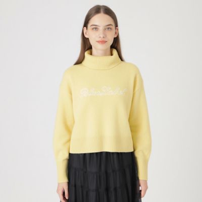 スーパーファインラムズウールロゴ刺しゅうニットプルオーバー