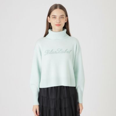 スーパーファインラムズウールロゴ刺しゅうニットプルオーバー