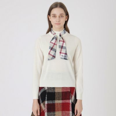 ＜BLUE LABEL CRESTBRIDGE (Women)＞ウールアクリルブレンドスカーフニット（５５Ｎ２３６５７＿＿）