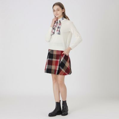 ウールアクリルブレンドスカーフニット（55N23657＿＿