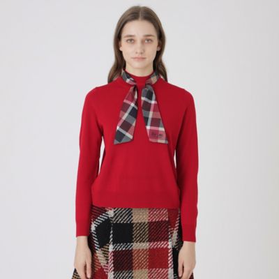 ウールアクリルブレンドスカーフニット（55N23657＿＿