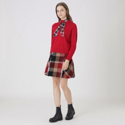 ウールアクリルブレンドスカーフニット（55N23657＿＿