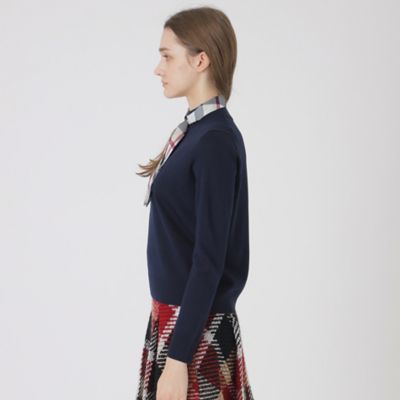 ウールアクリルブレンドスカーフニット（55N23657＿＿