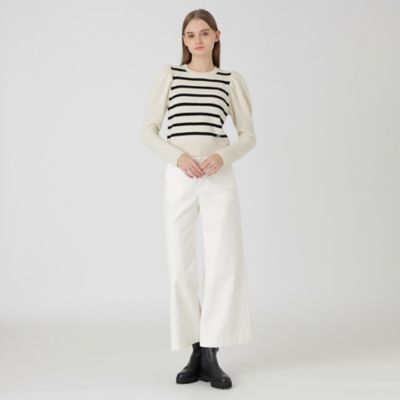 店舗限定】カシミヤシルクウールマトンスリーブニットプル