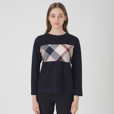 コットンシルケットスムースロングTシャツ（55P03517＿＿